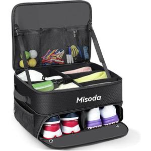 Golf Trunk Organizer with Shoe Storage, Golf Gifts for Men,2-Pair Capacity, Waterproof Car Trunk Locker Storage Box for Golf Gear and Accessories,Golfer Gifts