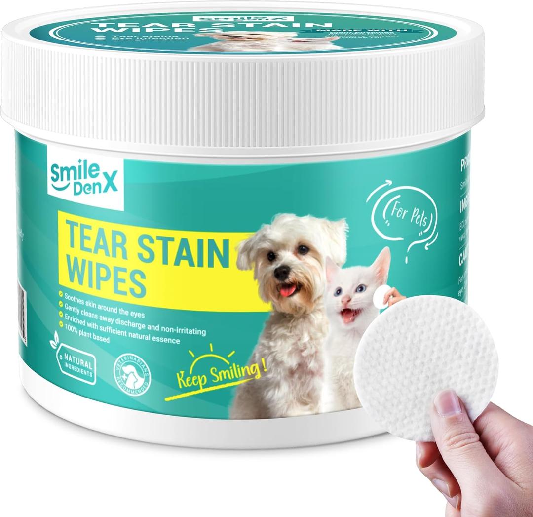Dog Eye Wipes, Gentle Eye Wipes for Dogs & Cats, Pet Eye Cleaner Wash Removes Discharge, Crust, Debris, and Gunk EXP 10/30/2027(100, Beef)