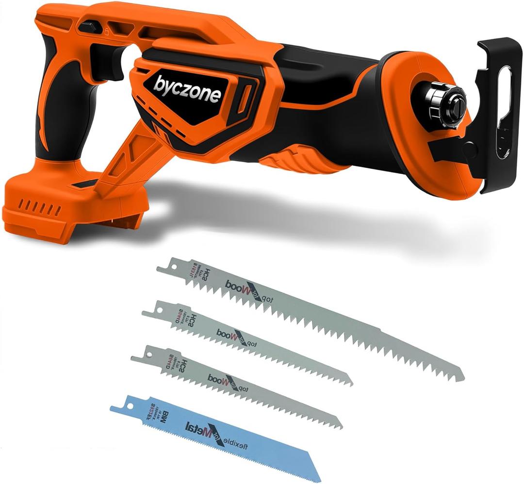 Cordless Reciprocating Saw for Dewalt 20V Battery (without battery), 3000RPM Variable Speed Sawzall with 4pcs Zallsaw Blade, Pivoting Shoe, Keyless Blade Clamp Recipro Saw for Wood, Metal, PVC Pipe