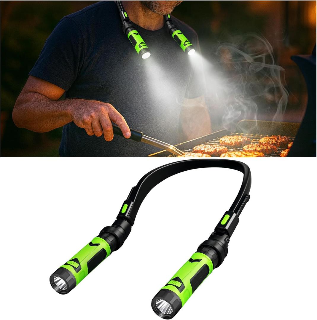 Grill Light for Outdoor Barbecue Grilling Accessories, Magnetic Bright LED Night BBQ Lighting Traeger Pit Boss Smoker Blackstone Griddle Accessories, Gifts for Men Dad Husband Grill Master (Green)
