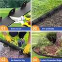 Jorvila Landscape Edging, 2.0" x 20' Plastic Garden Edging with 20 Pcs Metal Spikes, Flexible Garden Border for Lawn, Landscaping, Flower Beds
