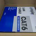 Cmple - White Cat6 Cable 1000ft Bulk LAN Ethernet Cord 23AWG CMR Riser 10 Gbps 550 MHz + 10 Pack 1 Gang Low Voltage Drywall Mounting Bracket Bundle