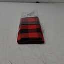 Softalker Christmas Gingham Checkered Rectangle Tablecloth - Buffalo Plaid Farmhouse Table Cloth Waterproof Stain Resistant Table Cover for Kitchen/Party/Holiday - Black and Red, 60 x 120 Inch