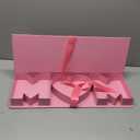 WENPACK Empty Flower Gift Box Mother's Day MOM Cardboard Letter Shaped Fillable Chocolate Strawberry Candy Packaging (MOMpink)