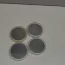 Lacasa Solar Deck Lights Outdoor Waterproof LED Solar Step Lights Driveway Lights, White 4000K, for Garden Yard Patio Pathway, Round, 4 Pack