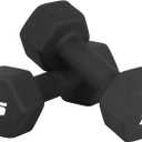 CAP Neoprene Dumbbell Pair, Non-Slip Grip, Black, 15 lb