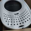 IRIS USA Large Top Entry Cat Litter Box with Lid Enclosed Covered Hooded Design Litter Catching Scatter Shield Pan Dog Proof Pet Proof Scoop Included Odor Control for Indoor Cats Kittens Gray/White