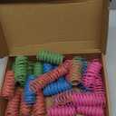 Sosation 200 Pcs Glow in The Dark Springs Cat Toys Kittens Wide Colorful Springs for Indoor Cats Jelly Color Plastic Coil Spiral Interactive Play Kitten Toys for Chase, Hunting and Exercise