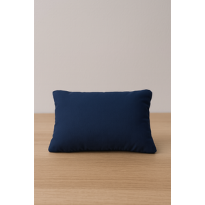 Navy Blue Rectangular Pillow – 12"x8.5" – Soft Support Cushion for Home, Office, Travel or Decor