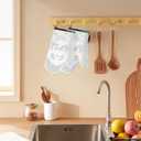 ANNA QUEEN Oven Mitts Set of 2 with Clear Silicone Shell and Panda Print Cotton Lining, Heat Resistant Kitchen Oven Gloves Pot Holders