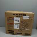 Electric Baby Swing for Infants, Portable Infant Swing with Music Speaker, 5 Swing Speeds, Remote Control, for Indoor Use, Newborn Boys & Girls, White