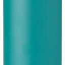 Insulated Water Bottle with Straw - Encool Stainless Steel Water Bottle with Push Button Lid, Leak-Proof & BPA-Free, Keeps Cold for 24 Hours for Sports, Travel, Gym (18 oz, Silk Blue)