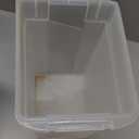 IRIS USA Airtight Dog Food Storage Container, WeatherPro, Up to 10 lbs, Removable Wheels, for Dog Cat Bird and Other Pet Food Storage Bin, Keep Fresh, Translucent Body, Made in USA, Clear/Gray