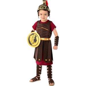 fun shack Gladiator Costume Kids Roman Soldier Boys Halloween Costume (Small)