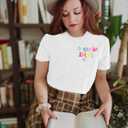 Valentine Shirts for Women Valentines Day Tshirts Love Heart Graphic Tees Casual Crewneck Short Sleeve Tops (M)