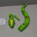 Robo Alive Slithering Snake Series 3 Green by ZURU Battery-Powered Robotic Light Up Reptile Toy That Moves (Green),7150B