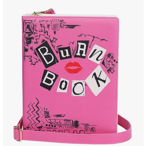 Mean Girls Burn Book Costume Companion Purse - 100% Polyester, Faux Leather, Magnetic Closure, Adjustable Strap