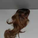 N NAYASA Light Brown Wigs for Women Brown Wig with Bangs 24Ombre Brown Wig with Dark Roots Long Layered Wig Heat Resistant Synthetic Wig Natural Looking Wigs for Daily Party Use