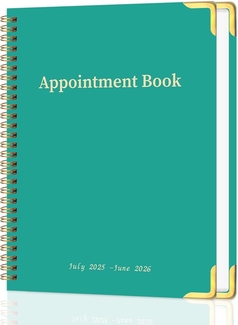 Appointment Book 2025-2026 Weekly & Monthly Daily Appointment Hourly Planner with Hardcover, from July 2025 - June 2026,Daily 7am - 10 pm for Schedule Planning,12 Monthly Calendar 9" x 11", Blue