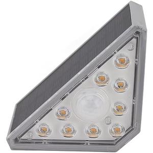 Hyuduo 4 Set Solar Stair Lights 9 LEDs IP68 Outdoor Solar Step Lights for Decorating Garden Staircases Patios 4 Pcs