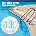 WGX1048E Pool Main Drain Cover Compatible with Hayward Suction and Dual Suction Outlet, Pool Drain Cover (1 Pack)