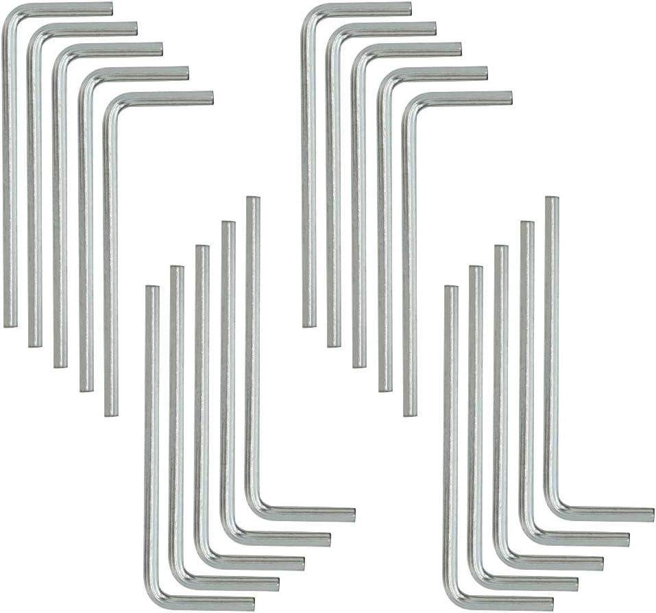 Tsnamay 2.5mm Hex Key Wrench L Shaped Hexagon Head Repairing Tool 20pcs