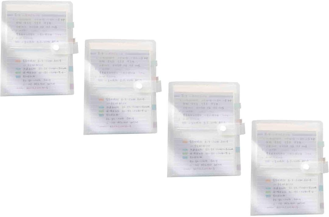 3x5 Index Cards Clear Plastic Holder Organizer Pouches Book Binder 40 Page Hold 160 Cards 4 Pack