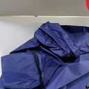 Men’s Waterproof Hooded Raincoat, Lightweight Packable Windproof Long Rain Jacket with Reflective Strip, Large