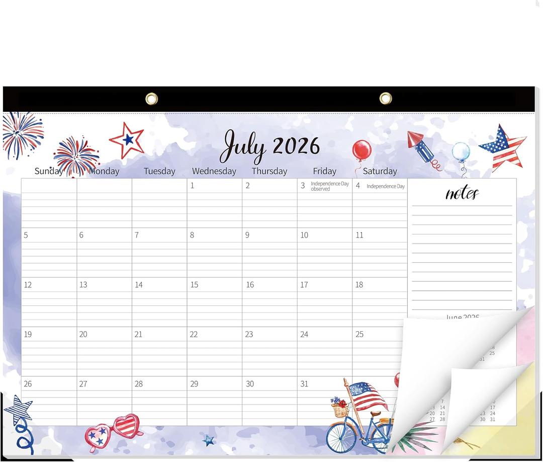 GuassLee Extra Large Desk Calendar 2026-2027 - 19 Months 20" x 30" Jumbo Desk Calendar from Jun. 2026 to Dec. 2027, Large Monthly Planner with Watercolor Design for Office School Home Organizing