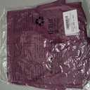 Wenrine Womens Summer Puff Short Sleeve Mini Dress Textured Casual Loose V Neck Ruffle Babydoll Dresses (Purple)