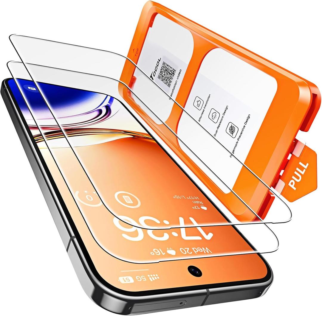 TOCOL for Pixel 10 Pro Screen Protector/Pixel 10 Screen Protector 6.3 9H Hardness Military Grade Shatterproof HD Tempered Glass for Full Coverage Easy Installation 2 Pack