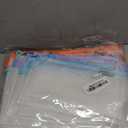 EVA Frosted Mesh Zipper Pouch Bags,18 Pcs 6 Sizes Plastic Bags, 6 Colors Waterproof Pouches, for Travel, School Supplies, Office and Home Organization (18 pcs, Multicolor)