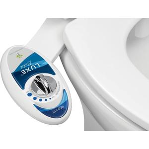 LUXE Bidet NEO 110 - Single Nozzle, Non-Electric Bidet Attachment for Toilet Seat, Adjustable Water Pressure, Rear Wash (Blue)