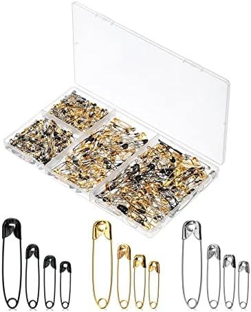 Mr. Pen Assorted Safety Pins - 600 Pack, Small & Large Sizes, Assorted Colors, Ideal for Clothes