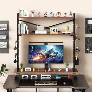 NestNeat Desktop Organizer Shelf, Large Space Desktop Organizer Shelf for Dormitory, Book Shelf, Computer Monitor Storage Stand.