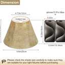 Rustic Lamp Shades Set of 2, Faux Leather Replacement Lampshades, 4.7" Top x 9.8" Bottom x 6.4" High, Small Lamp Shades for Table Lamps Bedside Lamps, Spider, Bulb Clip Adapters Included