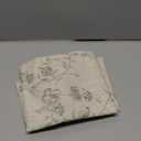 jinchan Floral Kitchen Curtains 24 Inch Linen Tier Curtains Farmhouse Cafe Half Window Drapes Over Sink Light Filtering for Living Room Laundry RV Rod Pocket 2 Panels Sage Green on Beige