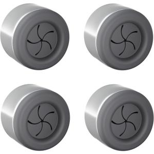 Set of 4 Premium Towel Holders for Bathroom, Kitchen and Household - Stainless Steel Tea Towel Holder - Towel Hook Round - Self-Adhesive - No Drilling (Grey) (Gray)