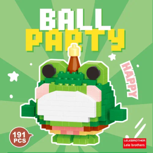 Toy🪅 Ball Party DIY Mini Cute Nano Bricks Block Toy Building Block Cartoon Toys 6 PAck Assorted
