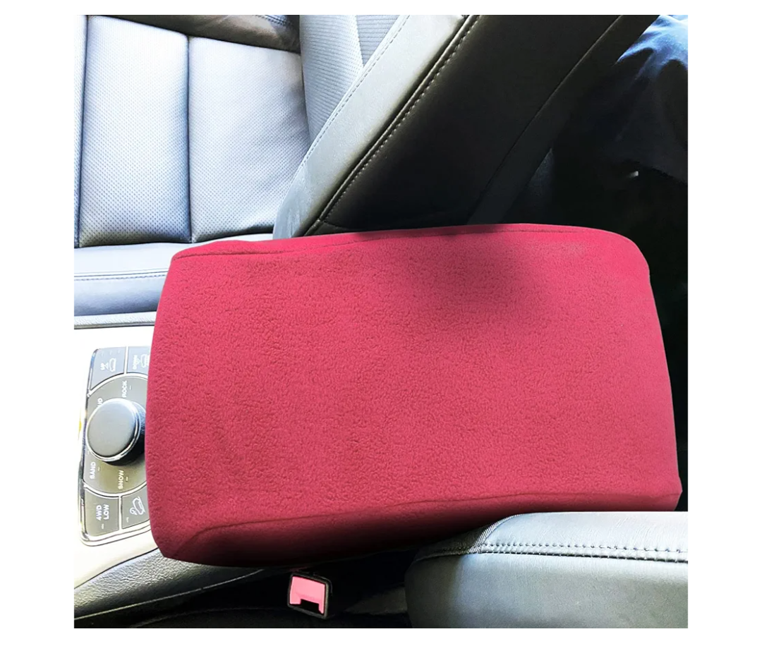 MOEBULB Center Console Lid Armrest Soft Pad Protector Cushion Cover Compatible with 2011-2021 Jeep Grand Cherokee - Pink