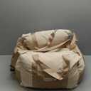 FUNNY FUZZY Waterproof Dog Car Seat for Small & Medium Dogs Up to 35lbs, Detachable & Washable Pet Booster Seat with Leash, Thick Cushion, Storage Pockets & Adjustable Straps (Beige)