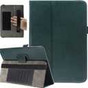 Universal 10 Inch Tablet Case, Universal 10.1 Inch Tablet Case, Viclowlpfe Protective Folio Stand Android Case for 9.6-10.5 Inch Tablet with Hand Strap and Cards Slots, Blackish Green