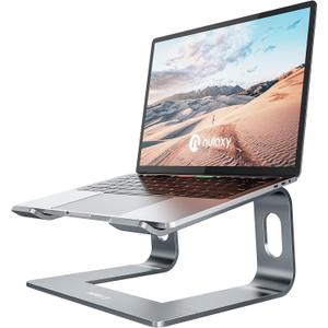 Nulaxy Fully Aluminum Laptop Stand, Detachable Ergonomic Laptop Holder Mount Computer Riser for Desk, Notebook Stand Compatible with MacBook, Dell XPS, All 10-16" Laptops - Gray