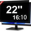 22 Inch Privacy Screen for Computer Monitor Blue Light Screen Protector Anti Glare Anti-Scratch Monitor Privacy Shield Screen 22 Inch 16:9 Aspect Ratio [2 Pack] (22.0 Inch Widescreen (16:10))