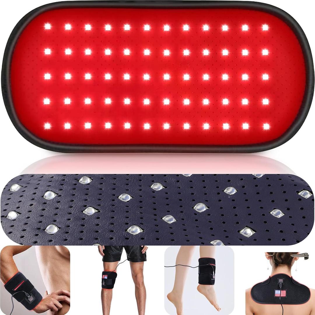 Red-Light-Therapy-for-Body,2025 Upgraded 4 Modes Near Infrared Light for Body Pain Relief,High-Efficiency Spherical Lamp Dual-Wave(660nm&850nm)LEDs,Corded-electric for Effective Therapy(12.4" x 6.1")