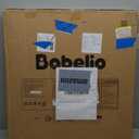 Babelio Baby Gate for Stairs, Kitchen & Doorways, 26-43" W 28" H No Bottom Bar| Easy Installation| One-Handed Operation| Auto-Close| Hardware Mount (Drill Needed) Safety Dog/Pet Gate Indoor (White)