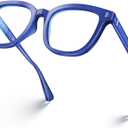 VISOONE Square Classic Blue Light Blocking Glasses with Non Prescription Anti Glare For Women and Men NOE