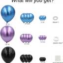 Black Purple Blue Balloons Arch Kit,114pcs Galaxy Balloon Garland Kit with Metallic Balloons for Birthday Graduation Baby Shower Video Game Party Outer Space Party Decorations