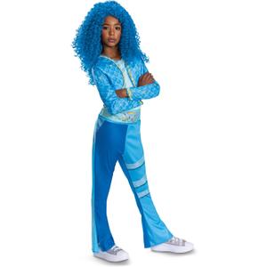 Descendants Chloe Costume for Kids, Official Disney Descendants The Rise of Red Costume Jumpsuit, Wig not Included, Child Size (10-12)