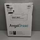 Angel Shield Durable Wood Veneer Natural Toilet Seat Metal Hinged Easy Clean Anti-scratch American Standard(Elongated,Dark Walnut)